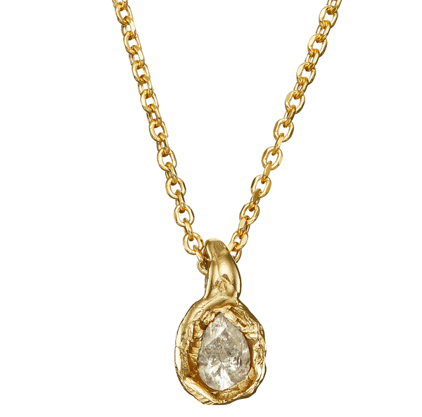 X 0.5ct Soft White Diamond Nugget Pendant Necklace