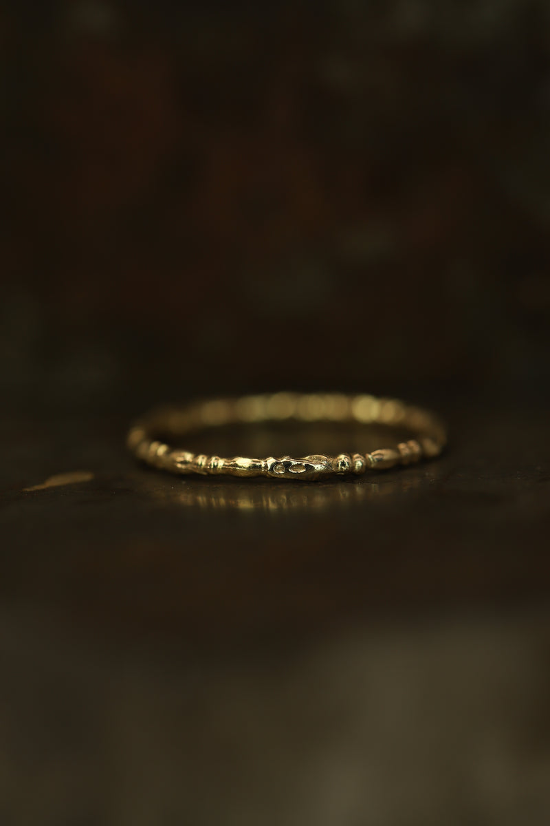 XIX 1.5mm Gold Organic Wedding Band