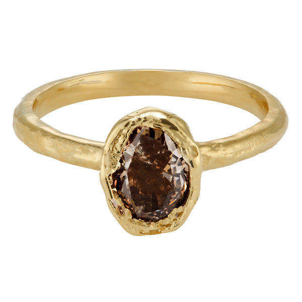 X 1.2ct Chocolate Diamond Organic Engagement Ring