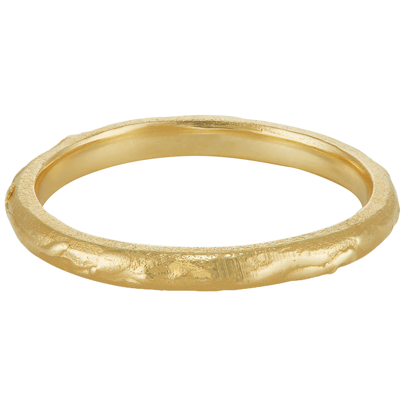 LXIII 2mm Gold D Shape Wedding Band