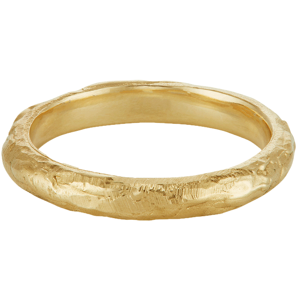 LXIV 3mm Gold D Shape Wedding Band