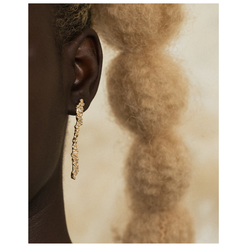 Armach Diamond Scatter Drop Earrings