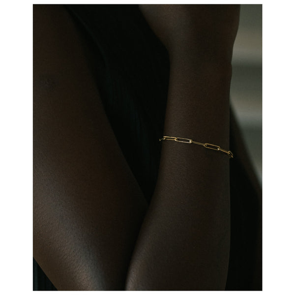 X Gold Link Chain Bracelet