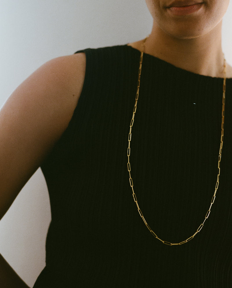 X Gold Link Chain Necklace