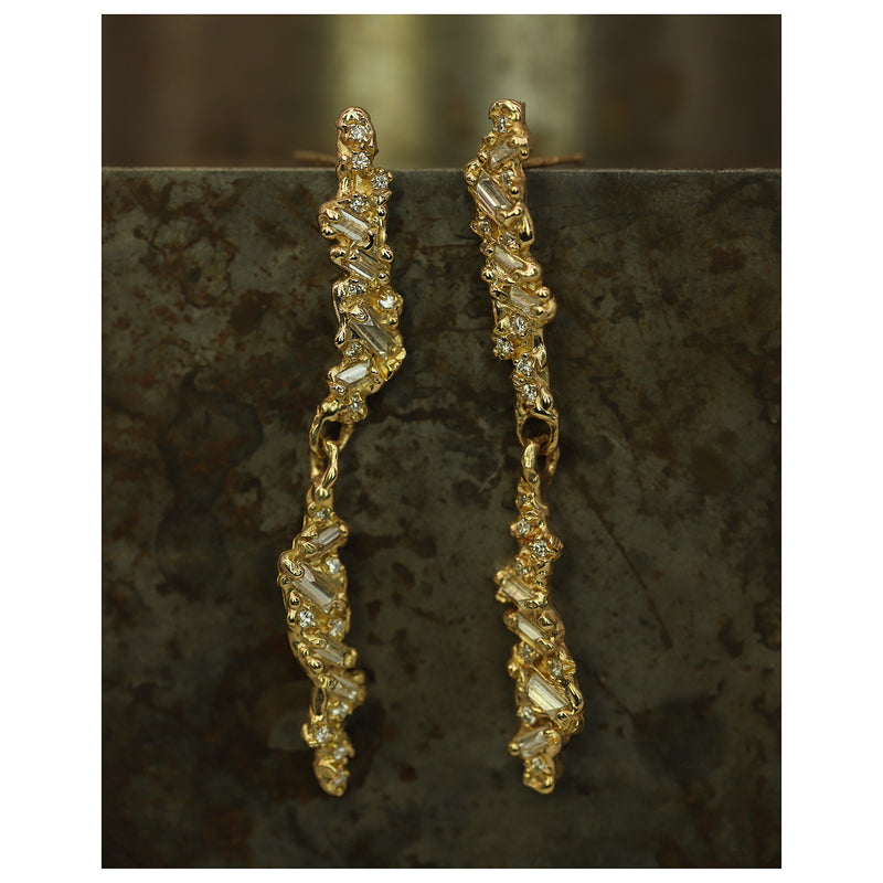 Armach Diamond Scatter Drop Earrings